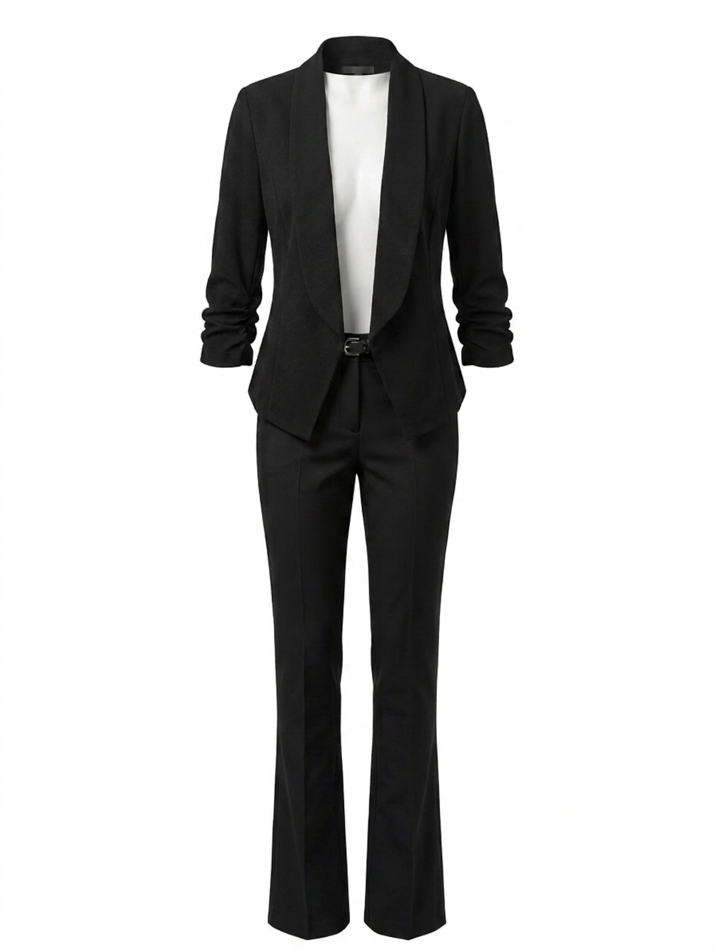Women's Black Shawl-Collar Suit Jacket by
